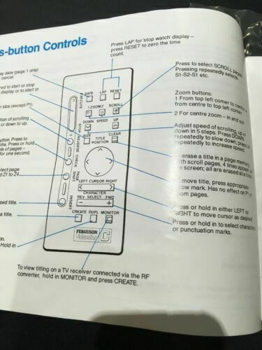 Ferguson Videstar Caption Generator VA286 with manual - (6902)