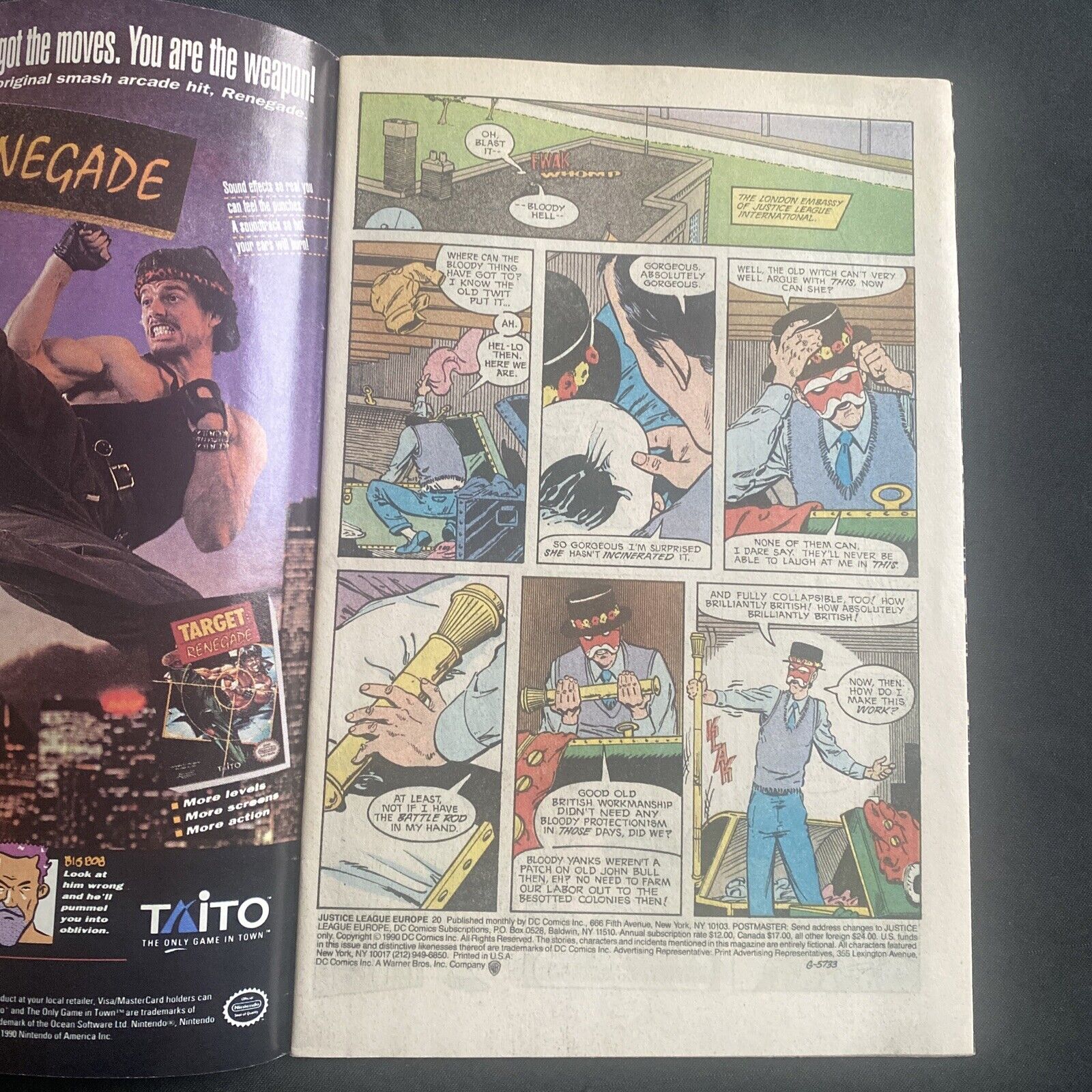 COMIC - DC Comics Justice League EUROPE - Nov 1990 - The Beefeater - (8784)
