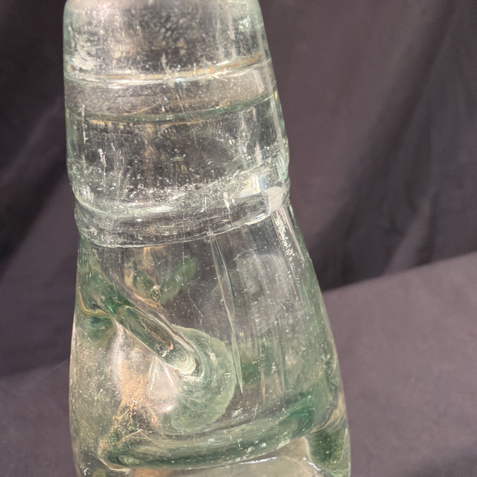 Antique Glass Bottle A.J. LEY Conway Codd 1800's 19cm tall - (2015)