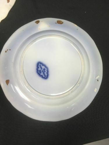 Thomas Dimmock & Co Kaolin Ware No 9 Stoneware Victorian x 3 plates 9" - (6672