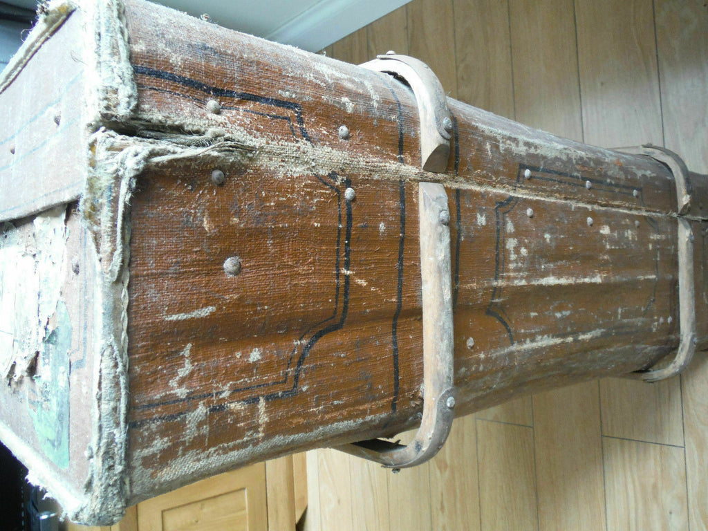 Vintage Luggage Trunk - Original - Garantiert Echt Rohrplatten 1900's (777)