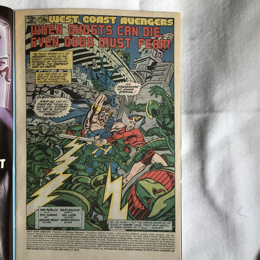 COMIC - MARVEL Comics THE WEST COAST AVENGERS & PHANTOM RIDER Feb 1989- (8901)