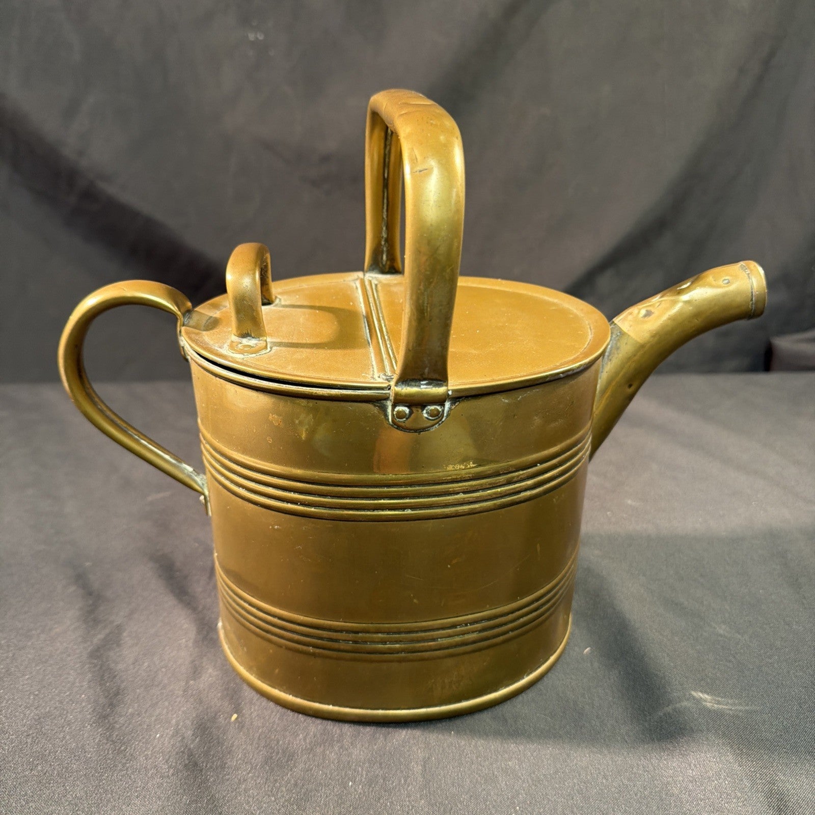 Antique Victorian 1900's Joseph Sankey & Sons Solid Brass Watering Can - (2032)