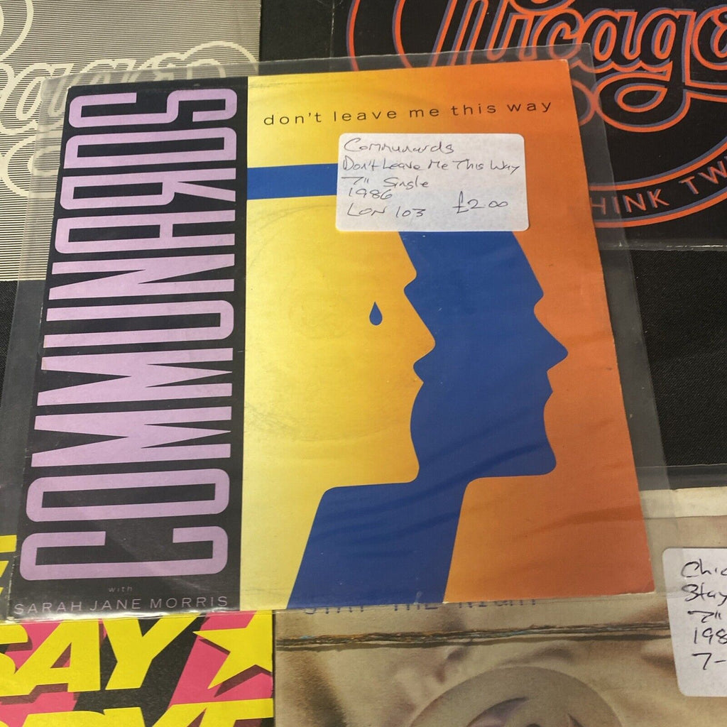 Vinyl Records 7" Singles 5 x 1980's Communards & Chicago - (9524)