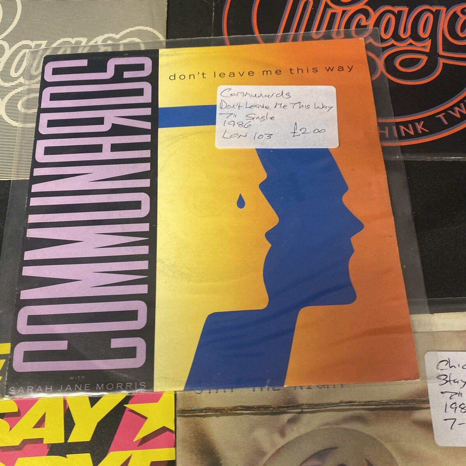 Vinyl Records 7" Singles 5 x 1980's Communards & Chicago - (9524)