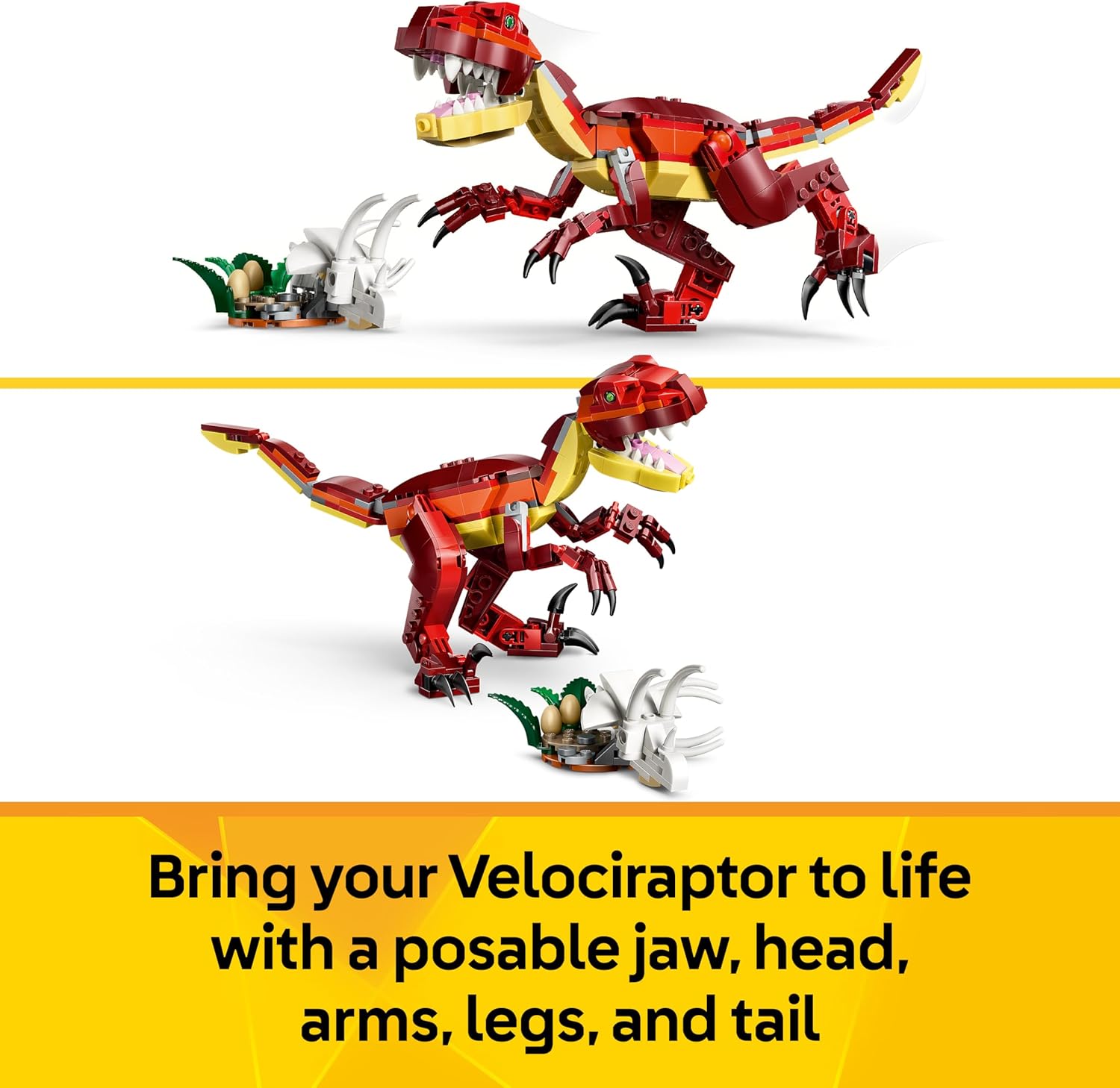 LEGO Creator 3 in 1 - Fierce Dinosaur - Velociraptor / Stegosaurus / Pterosaur - 31379