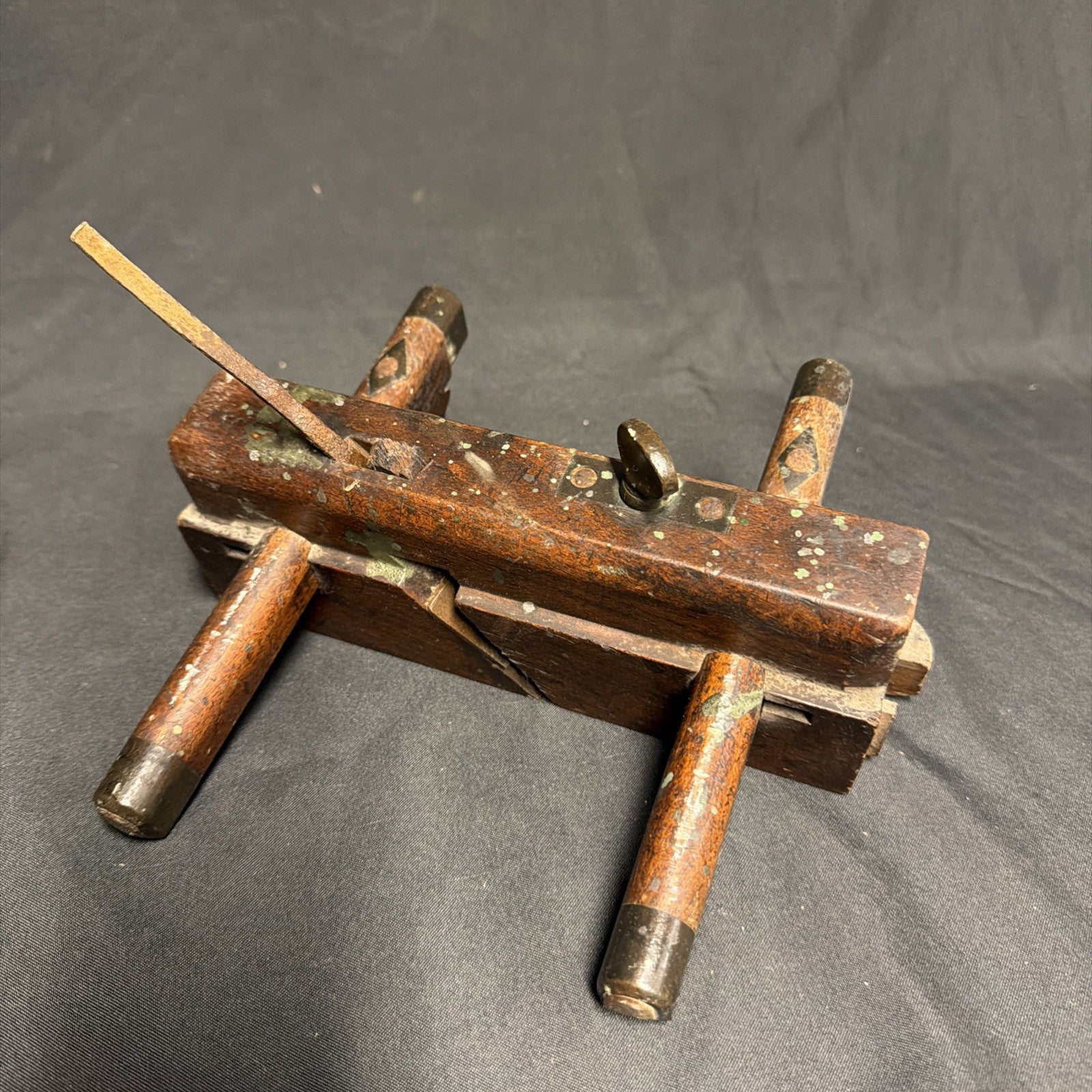 Antique British Wooden Plough Plane 9.5" - (1943)