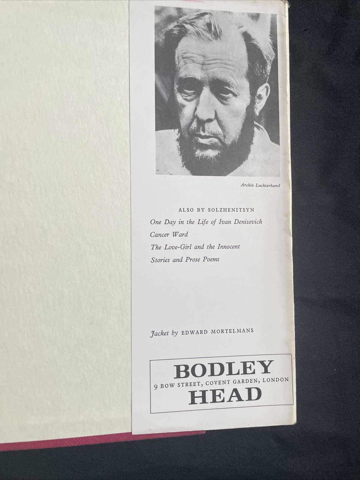 BOOK - AUGUST 1914 Alexander Solzhenitsyn 1972 1st English Edition HB+DJ - (9499