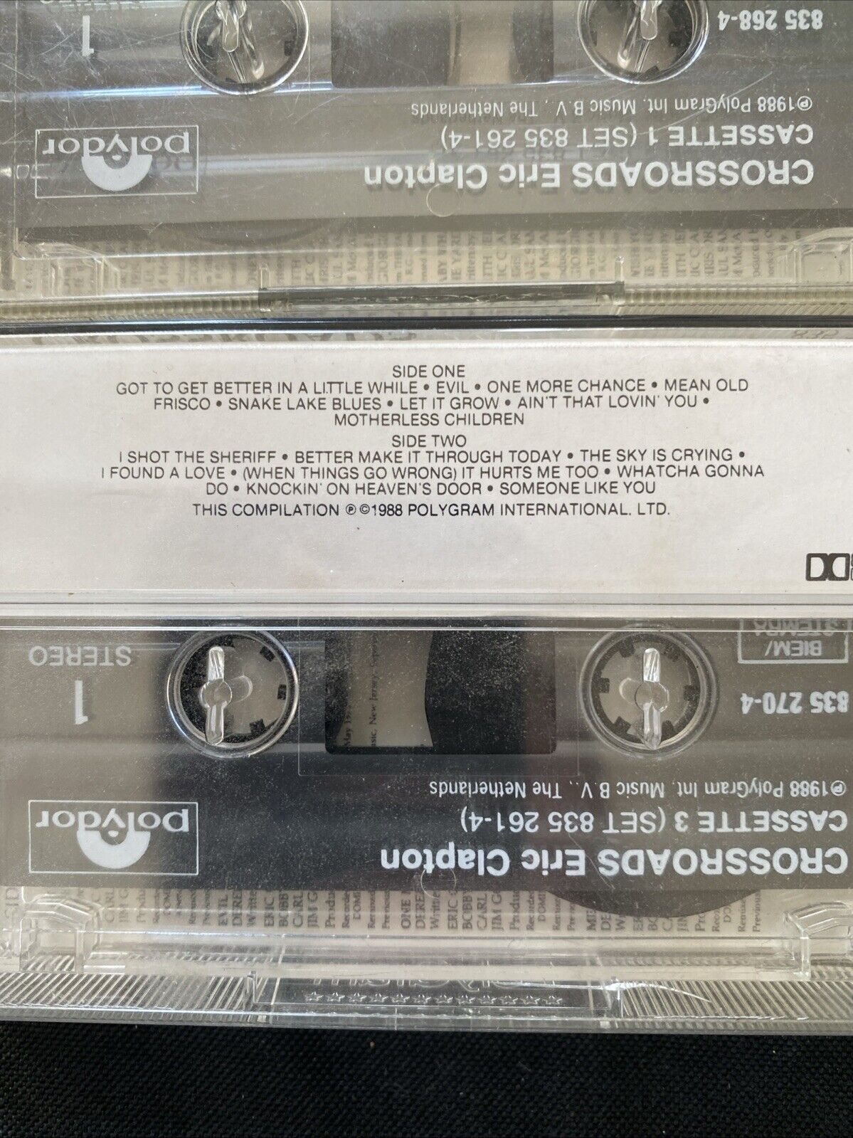 Eric Clapton Cassette Tapes Crossroads set of 4 tapes 1988 - (5903)