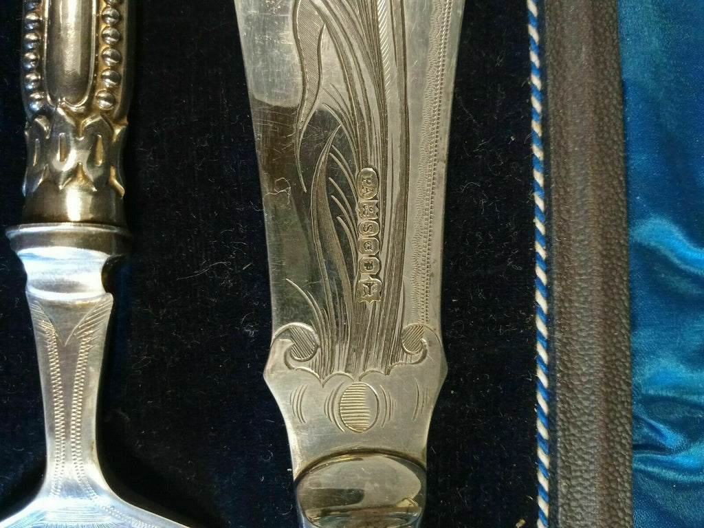 Philip Ashbury & Son Late 1800's Silver Plate Fish Server set cased - (7926)