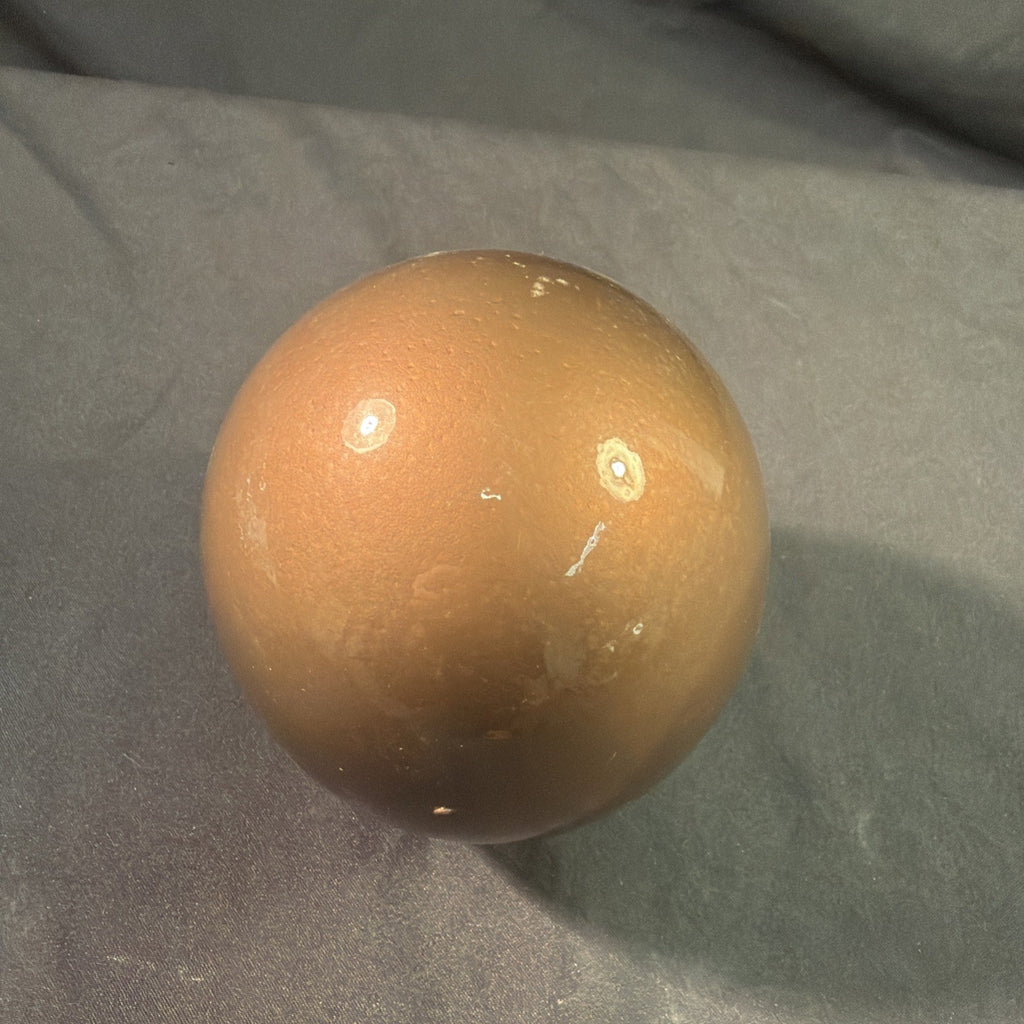 Ostrich egg Blown and decorated in copper colour African  - (1997)