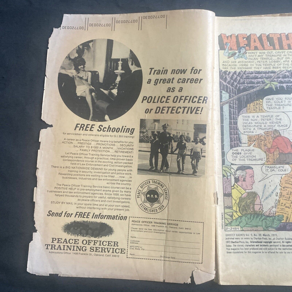 COMIC  - CHARLTON Comics -All New GHOSTLY HAUNTS - Mar 1973 - (8753)