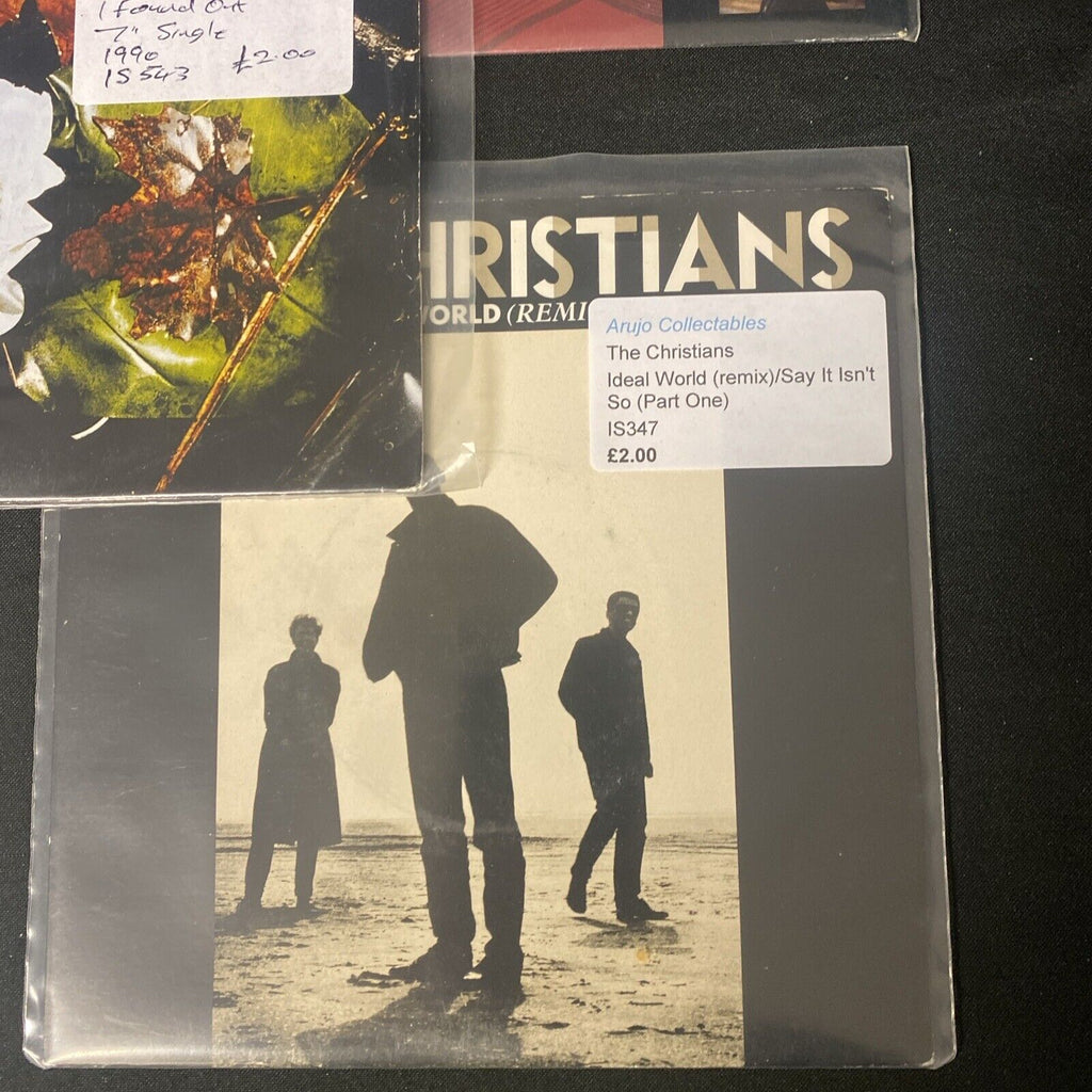 Vinyl Records 7" Singles 5 x 1980's The Christians, Clanned, Sam Brown -(9469
