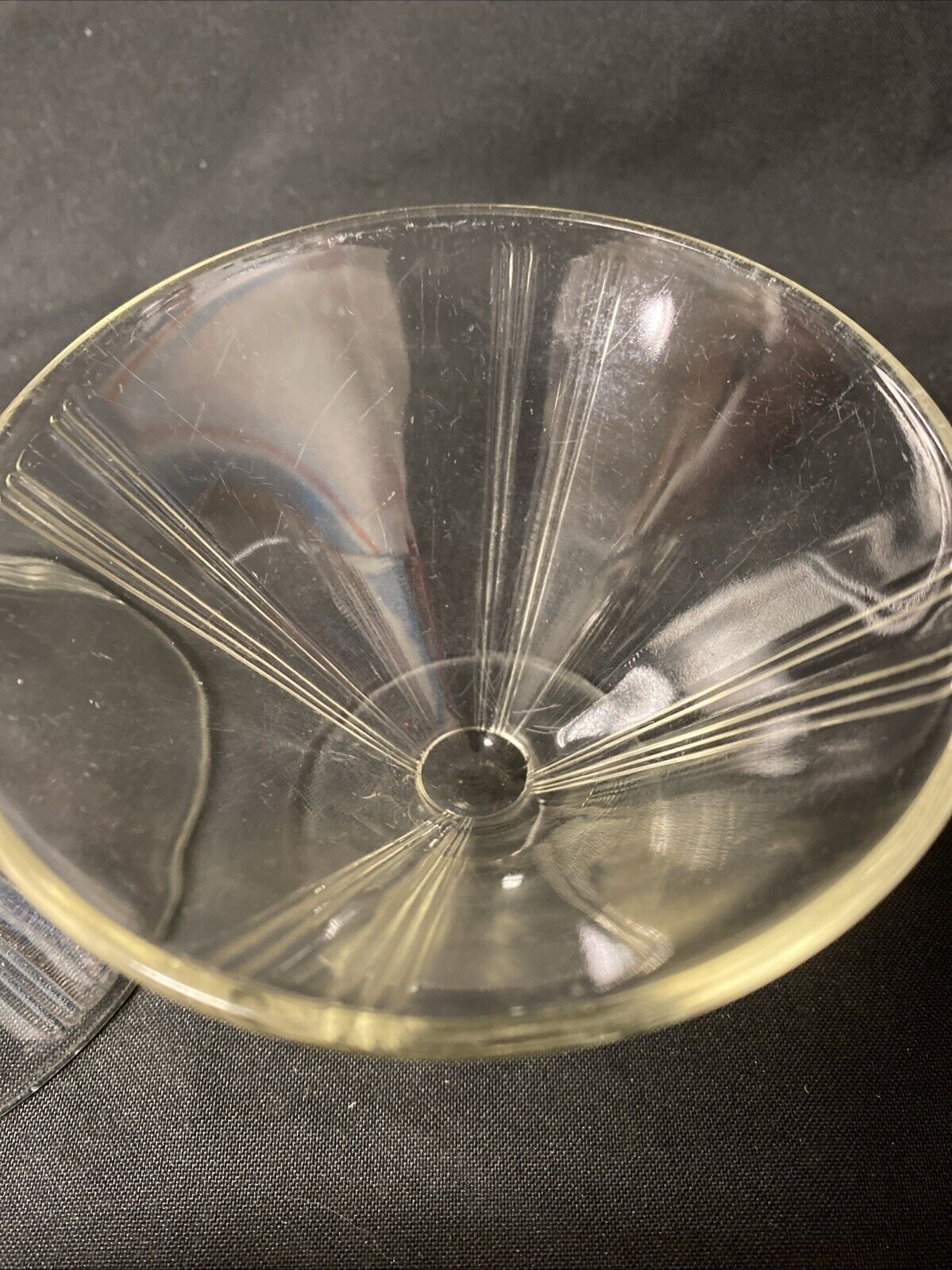 2 x 1930s Art Deco Clear Sundae icecream glass Dish - 7cm Tall, 10cm Diam (5497)