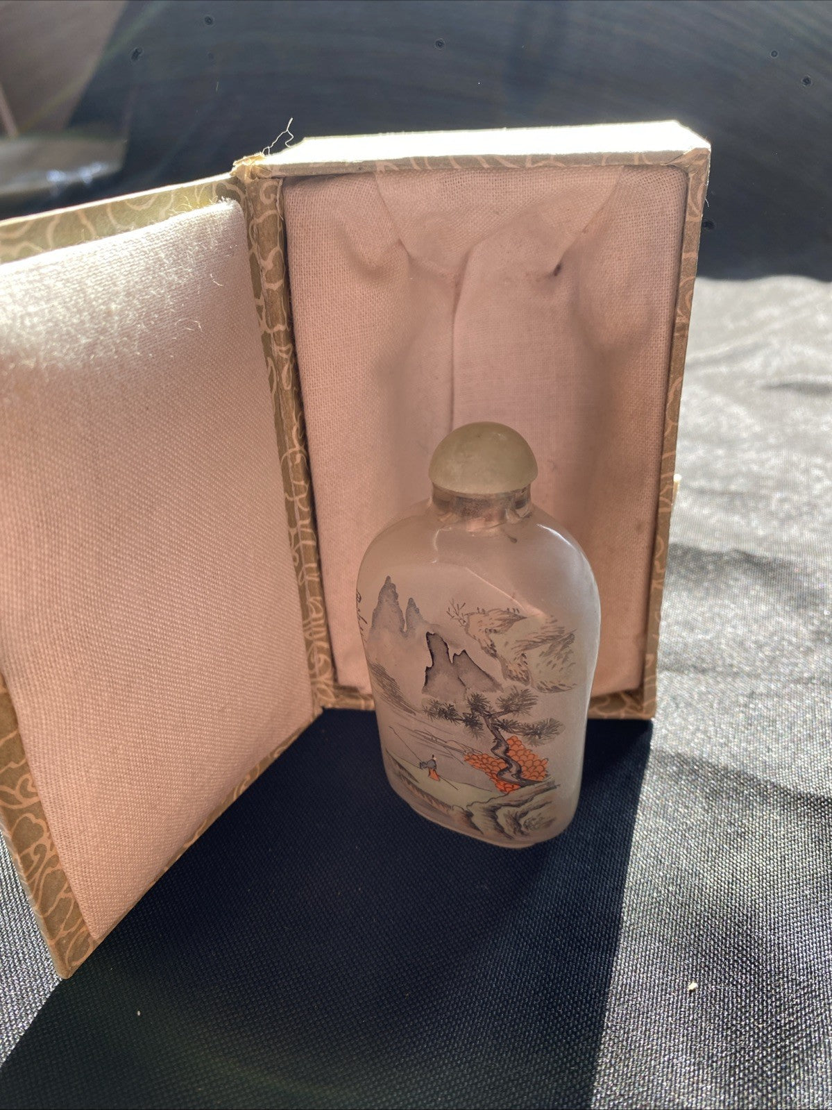 Japanese Scent Perfume Snuff Bottle Hand Painted Boxed - (1050)