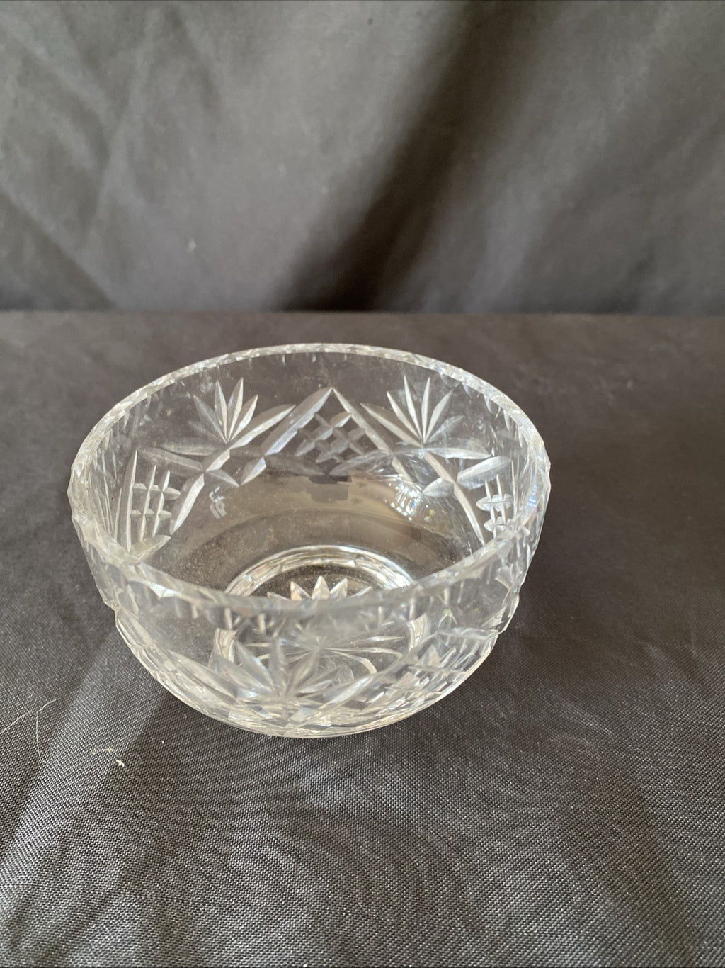 Thomas Webb Thos. Webb Signed Crystal Footed Bowl 1970's 87mm Diam -(5462)