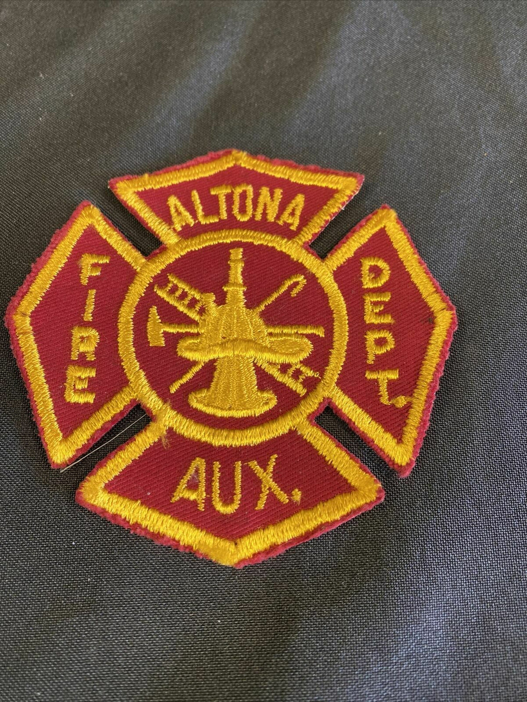GENUINE USA Altona Fire Depart AUX Cloth Patch 90mm (7500)