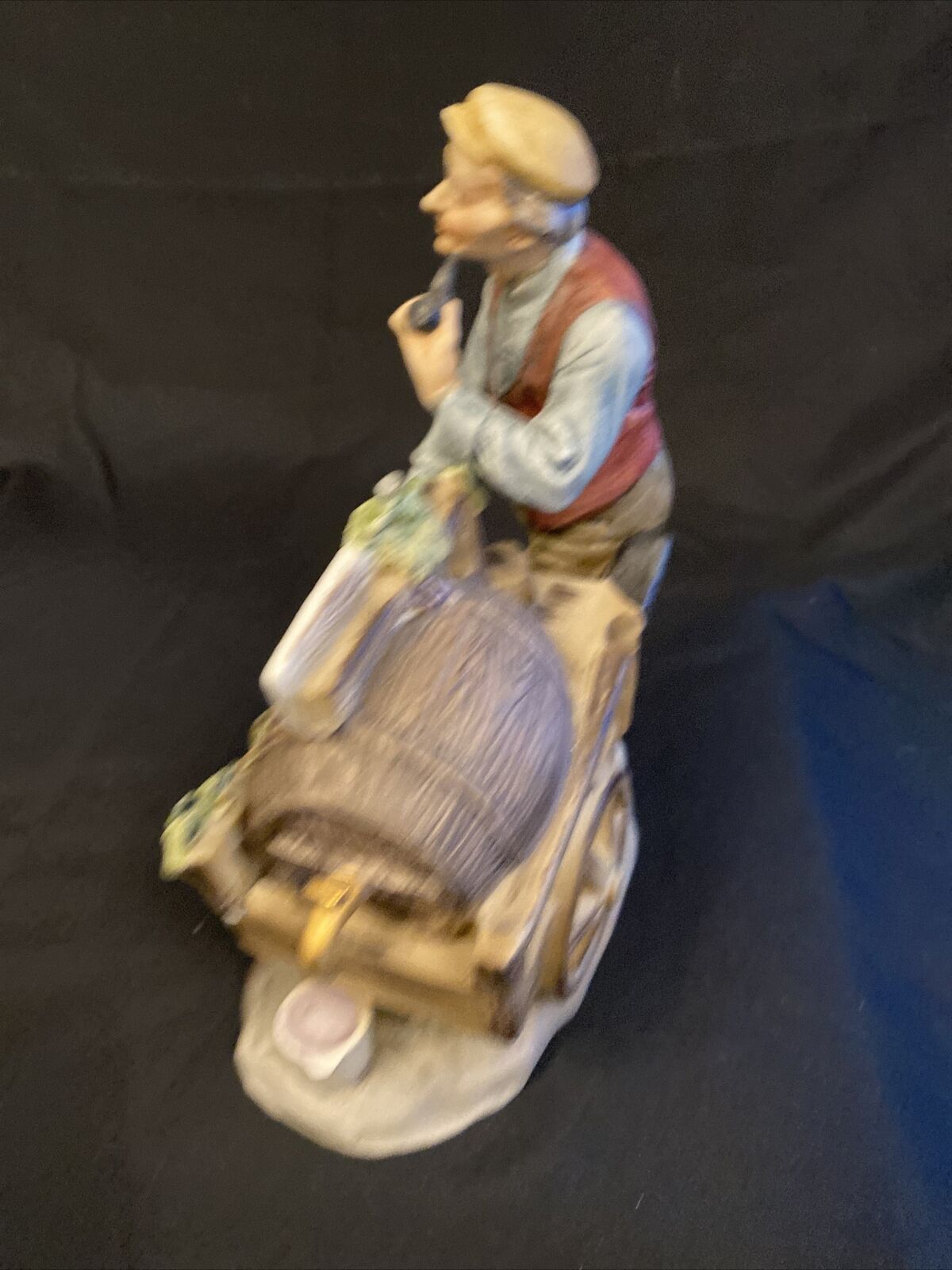 Vintage Capodimonte Figure Man with Special Wine Barrel - (8457)