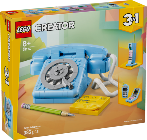 LEGO Creator 3 in 1 - Retro Telephone or Mobile Phone or Cordless Phone - 31174