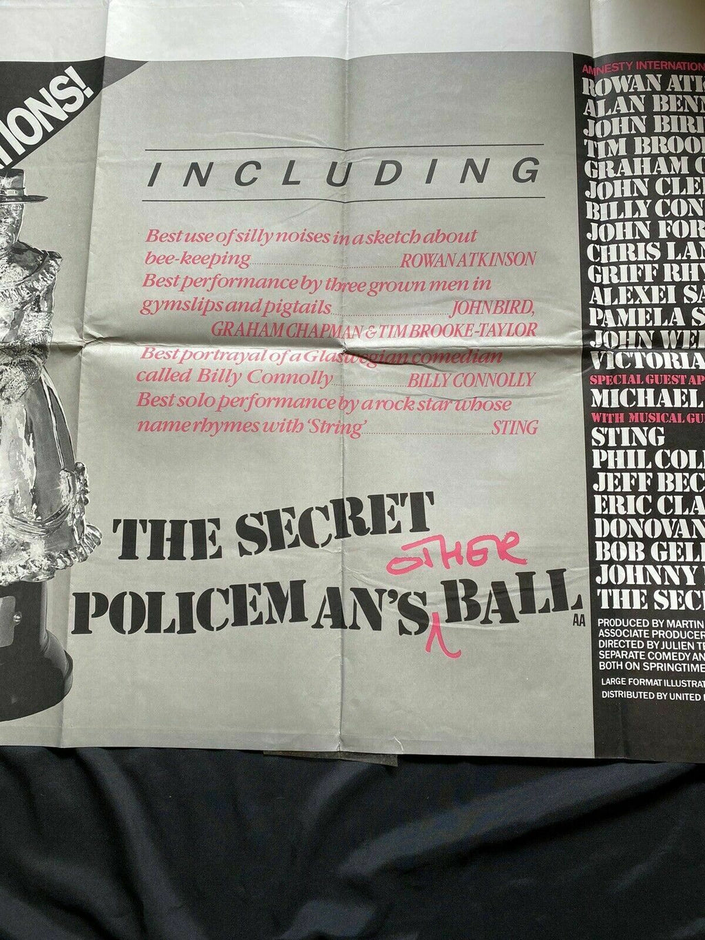 ORIGINAL UK QUAD POSTER - The Secret Policeman's Other Ball 1982 30 x40" (6589)