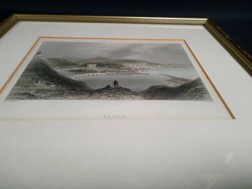W.H.Bartlett R.Wallis 1840 Original Engraving BANFF - Framed - (7010)