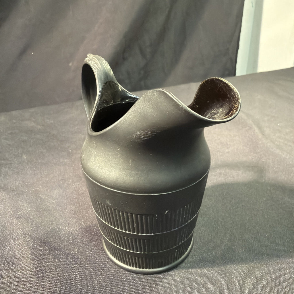 Vintage Black Basalt Jug / Creamer 12cm tall Wedgwood? - (1979)