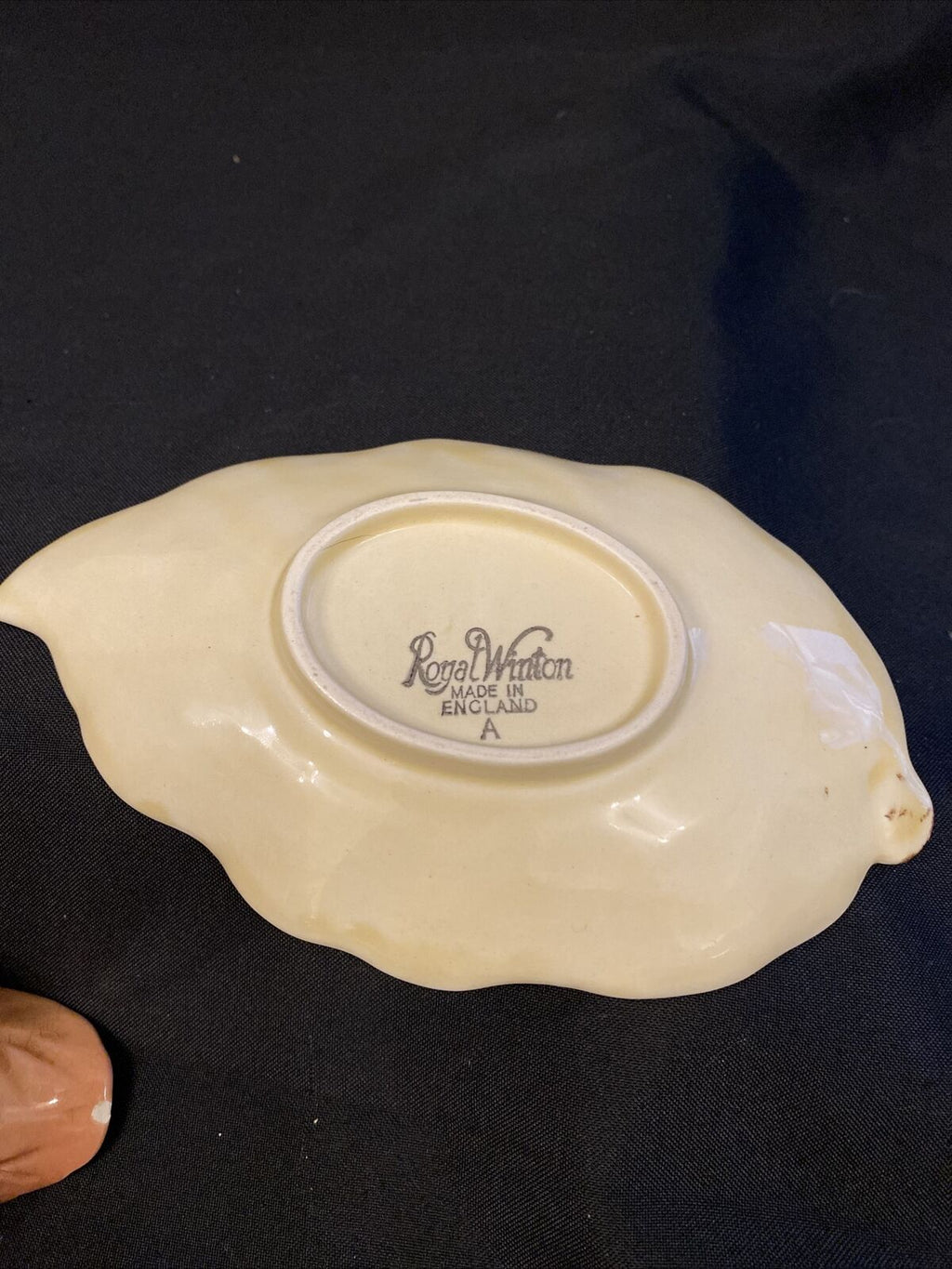 Vintage Royal Winton Autumn Leaves sauce gravy boat and plate - (8461)