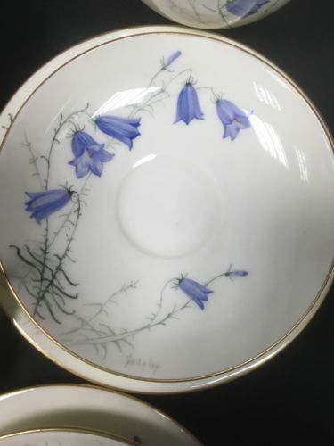 Royal Worcester SEDGLEY signed china RARE Art Deco 1923 - Teapot cups etc (2763)