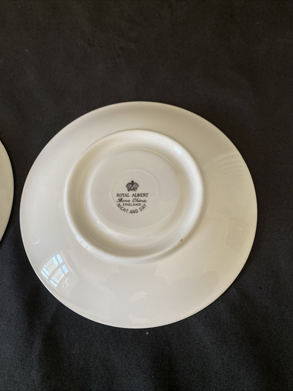 Royal Albert Night & Day 14cm Diameter Tea Saucer x2 Excellent Cond -(5729)