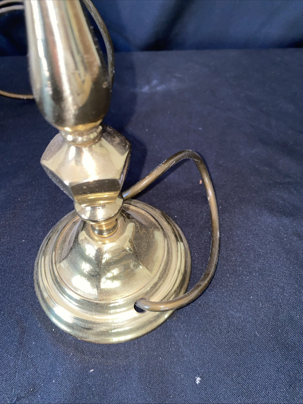Vintage Brass Table Lamp 24cm tall - (1202)