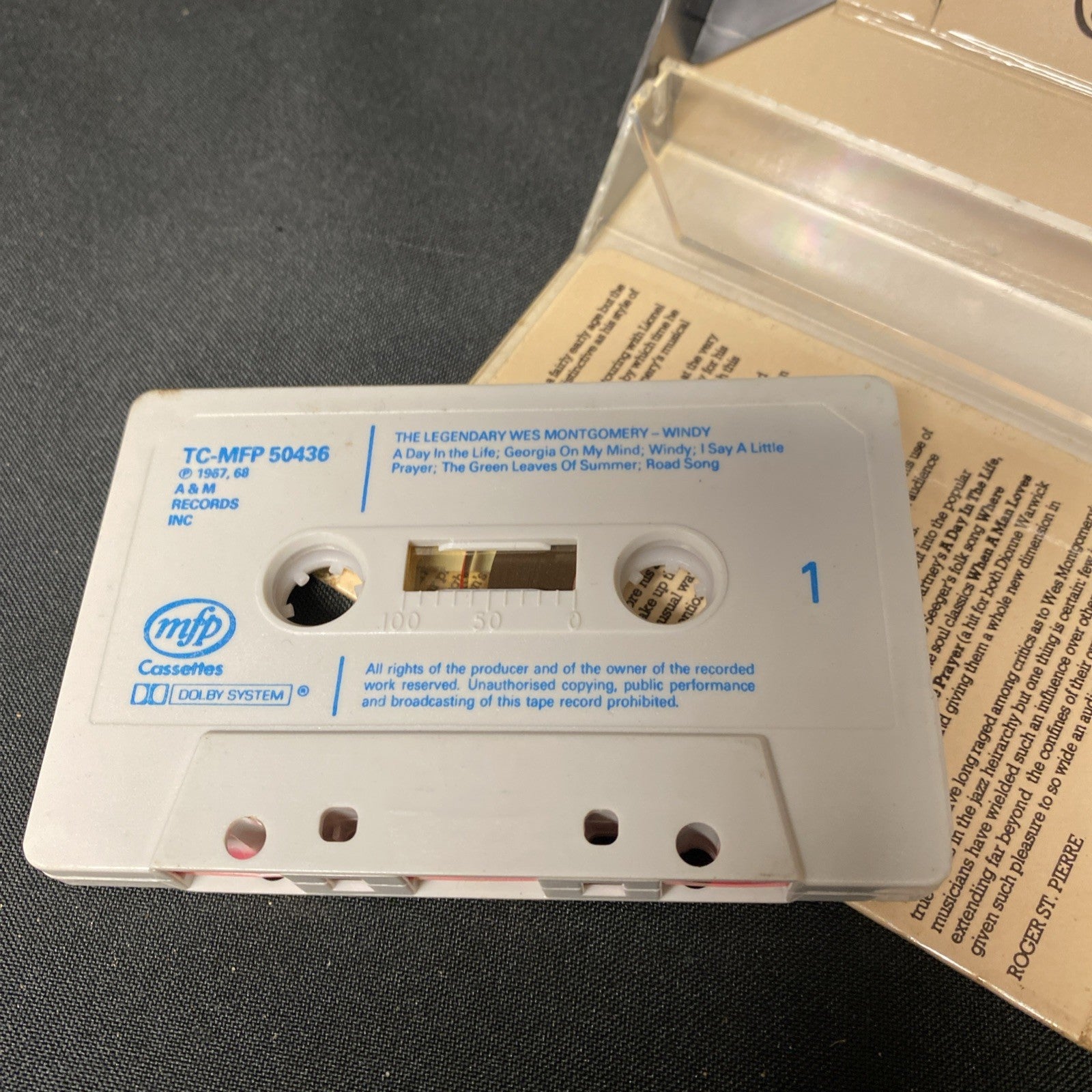 Wes Montgomery WINDY Music Cassette Tape 1967 - (1394)