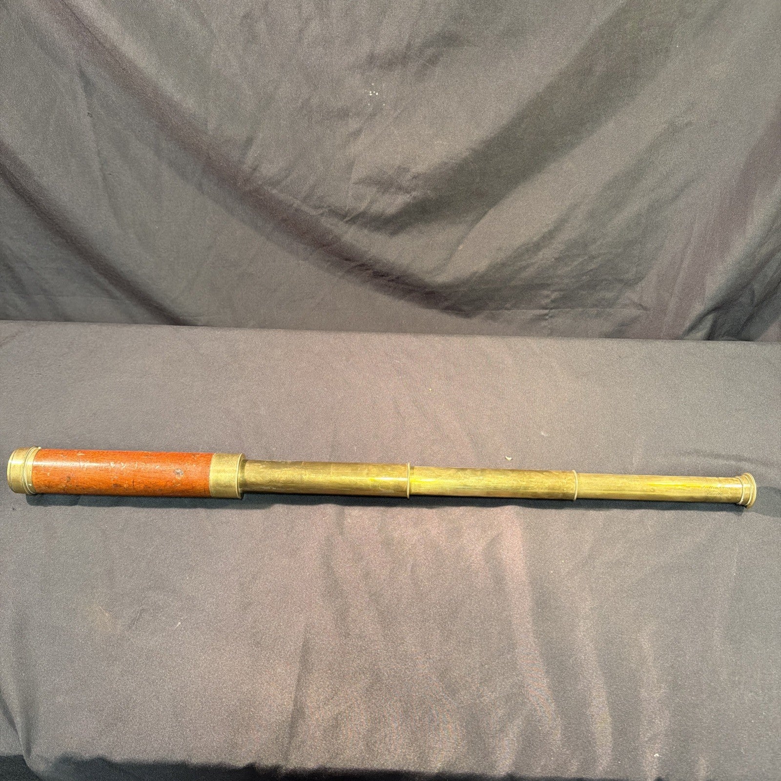 Antique Early 1800's Georgian Telescope By J Abraham Mahogany Case  - (1995)