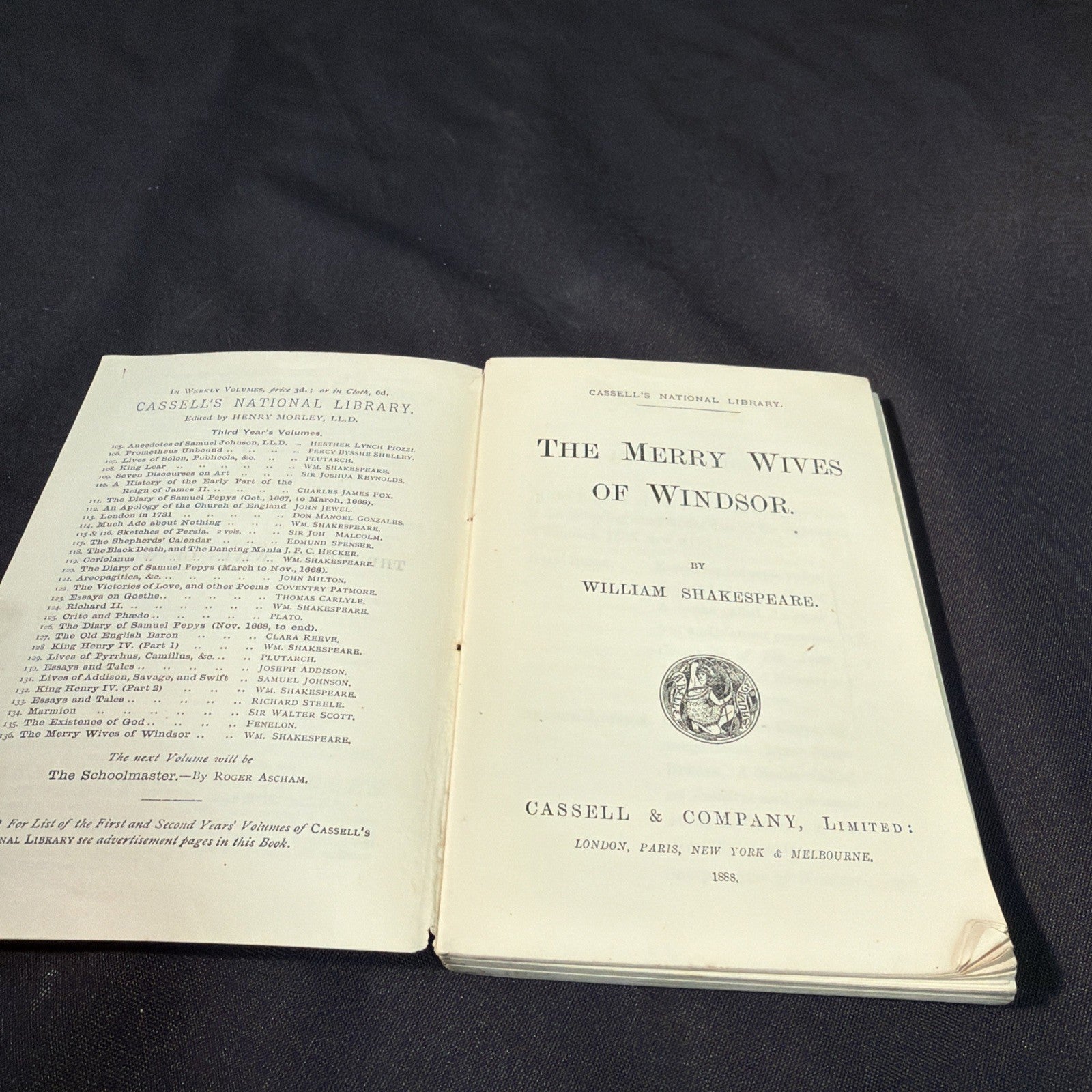Cassell's National Library H Morley, Shakespeare The Merry Wives of Windsor (2007)