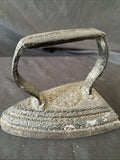 Antique Cast Iron Flat Clothes Iron Heavy Doorstop Kitchenalia - (1207)