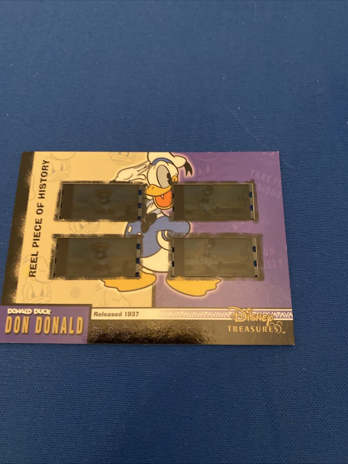 2003 Upper Deck Disney Treasures Don Donald 4 cell Reel Piece Card PH21 (5781)