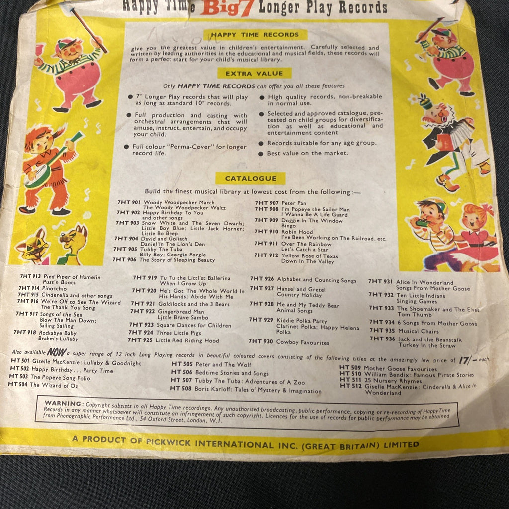 VINYL RECORD - Happy Time Records Robin Hood etc 7" MULTI COLOUR VINYL - (1444)