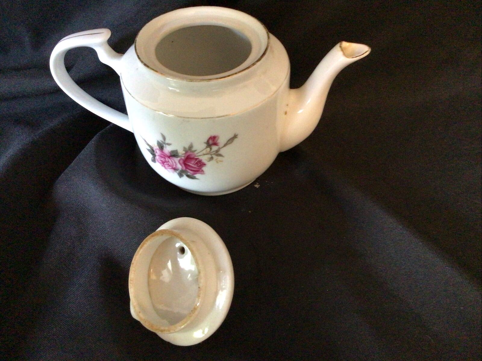 Teapot Collectors Small Ceramic Vintage 9cm Chinese Style - (8374)