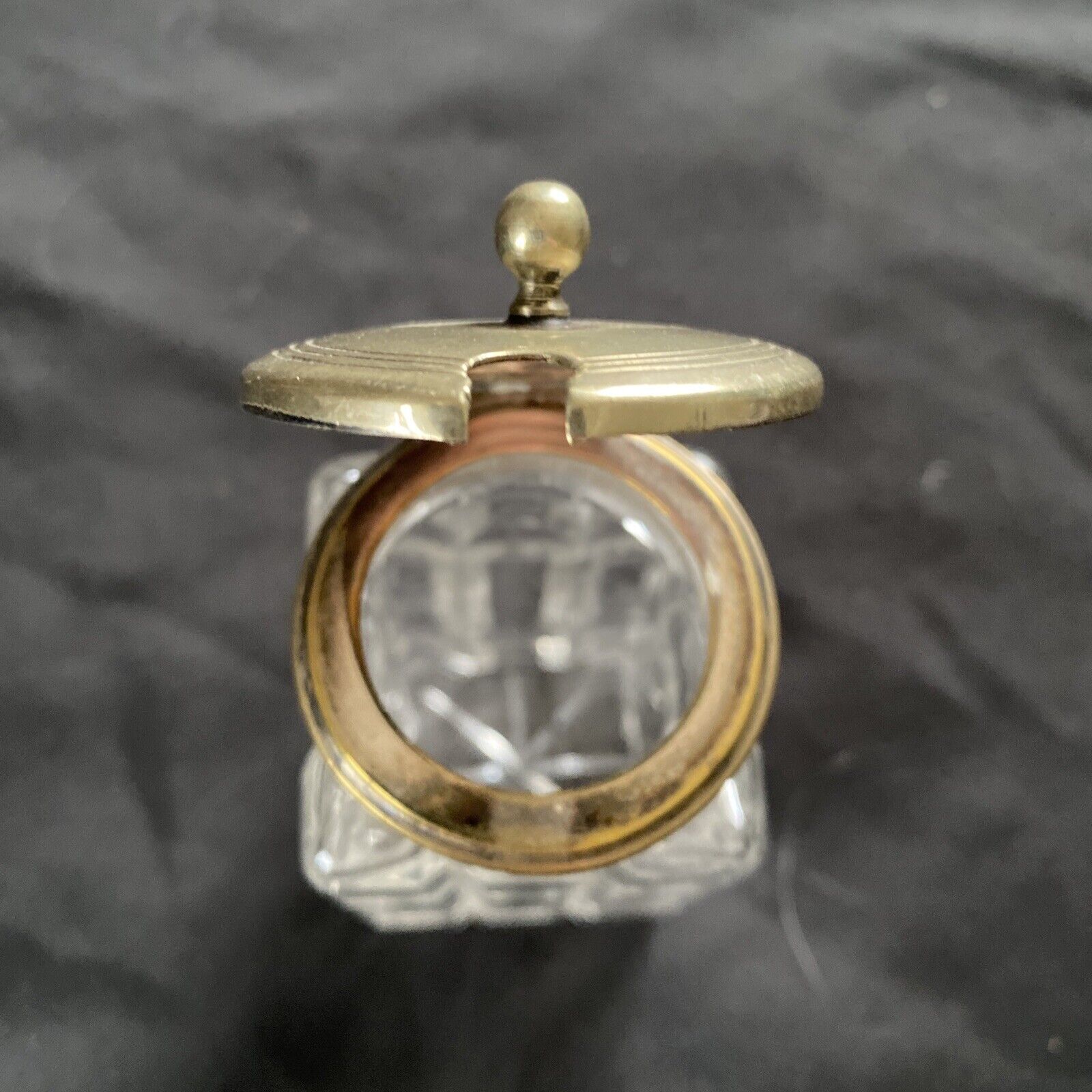 Antique EPNS Glass Condiment Sugar Salt Pepper jar - 9329