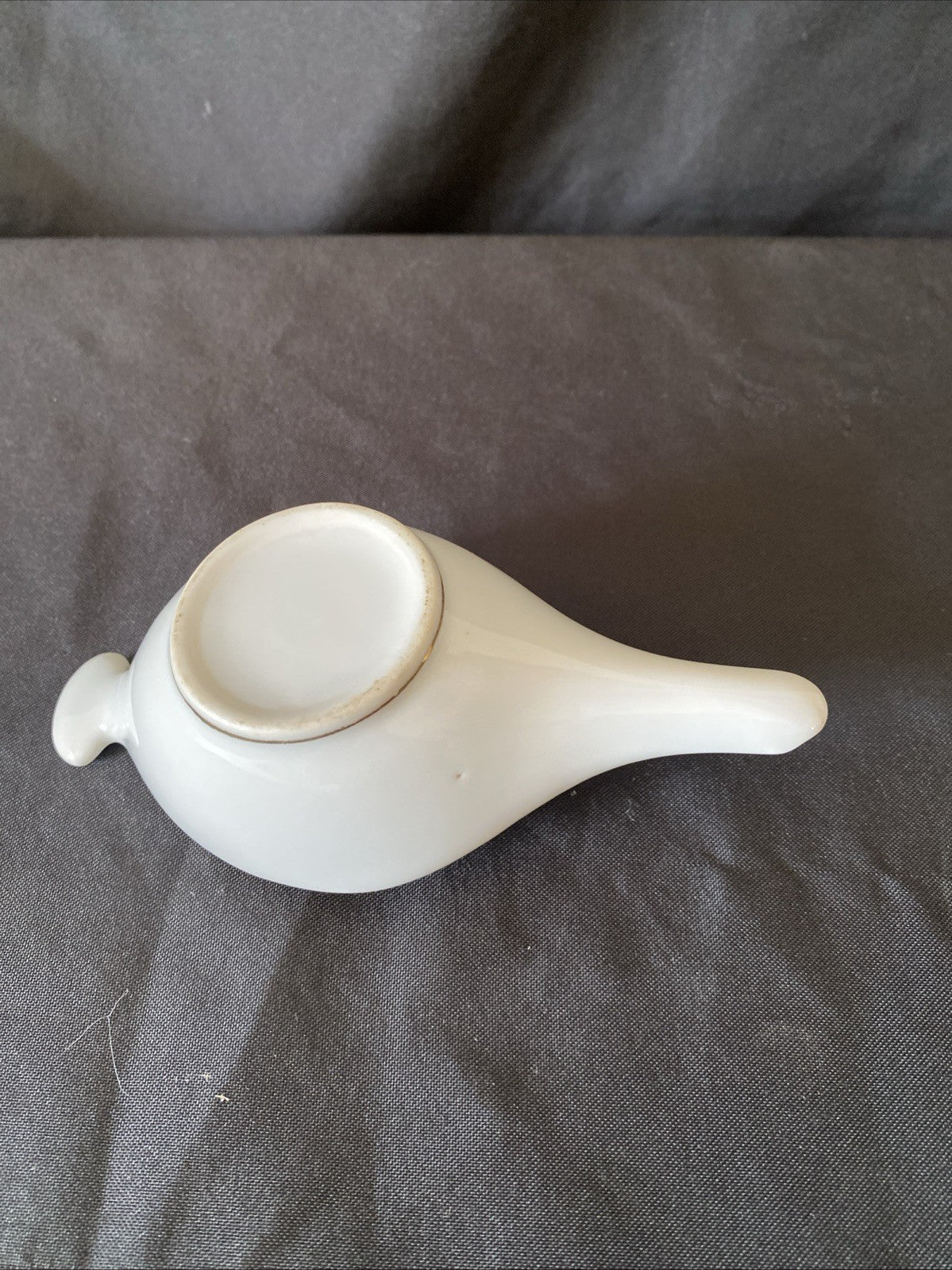 Antique Ceramic Invalid feeder Floral with Gilt 14.5cm wide - (5835)