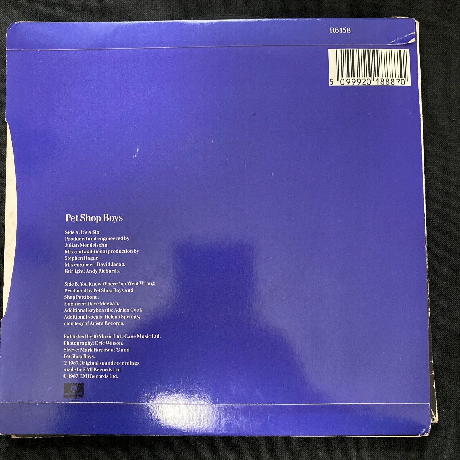 Vinyl Records 7" Singles 5 x 1980's Pet Shop Boys, Pulsallama, Odyssey (9456)