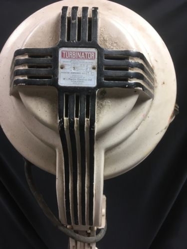 1930's TURBINATOR Hair Dryer W L Martin - Jet engine styled Cast Iron - (6614)