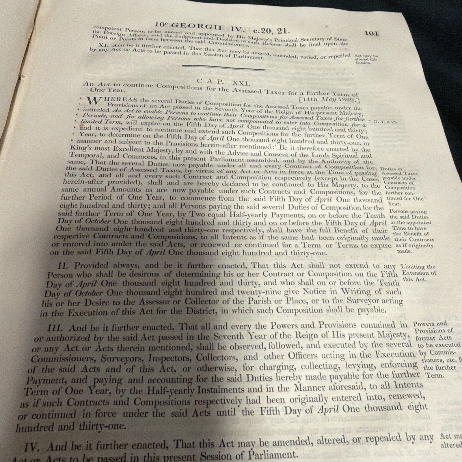 The Statutes of United Kingdom George IV 1829 to 1831 Collection Book - SKU (1912)