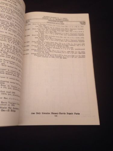 Massey - Harris Company - Repair parts lists for No 11 Drill 1939 (1266)