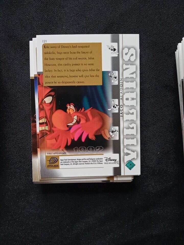 Upper Deck 2003 Disney Treasures Series FULL SET x 90 Trading Cards -(5737)