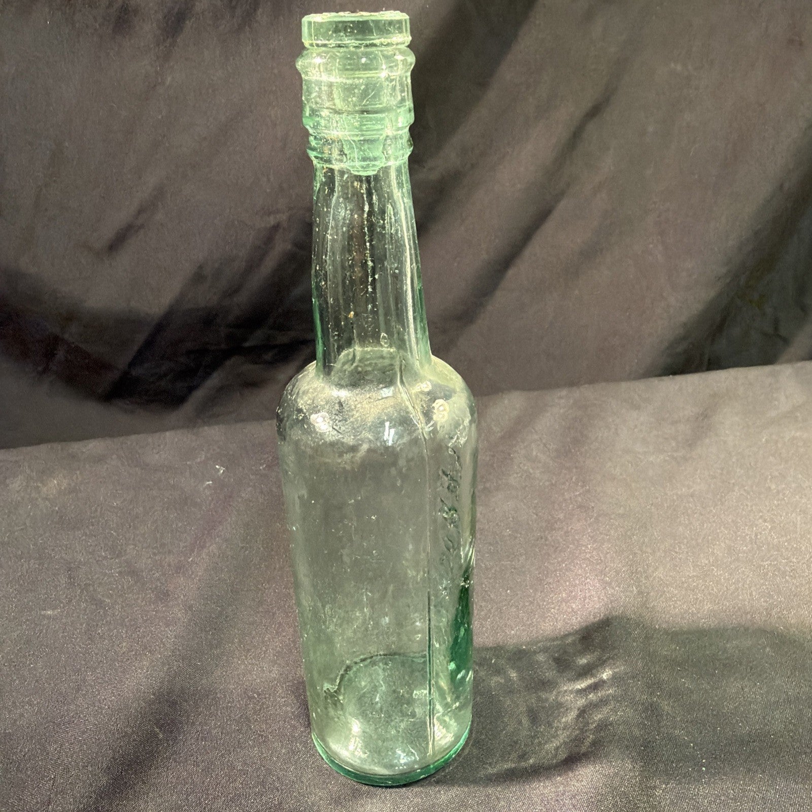 Antique Glass Bottle Holbrook & Co & Stopper 1880's 23cm tall - (2010)