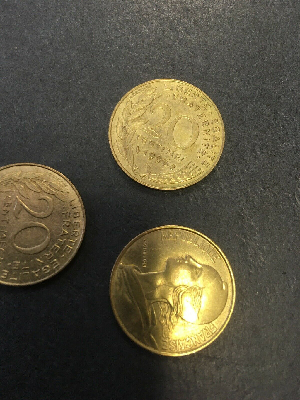 France 20 Centimes Coins Marianne x 5 - All 1990's - (2748)