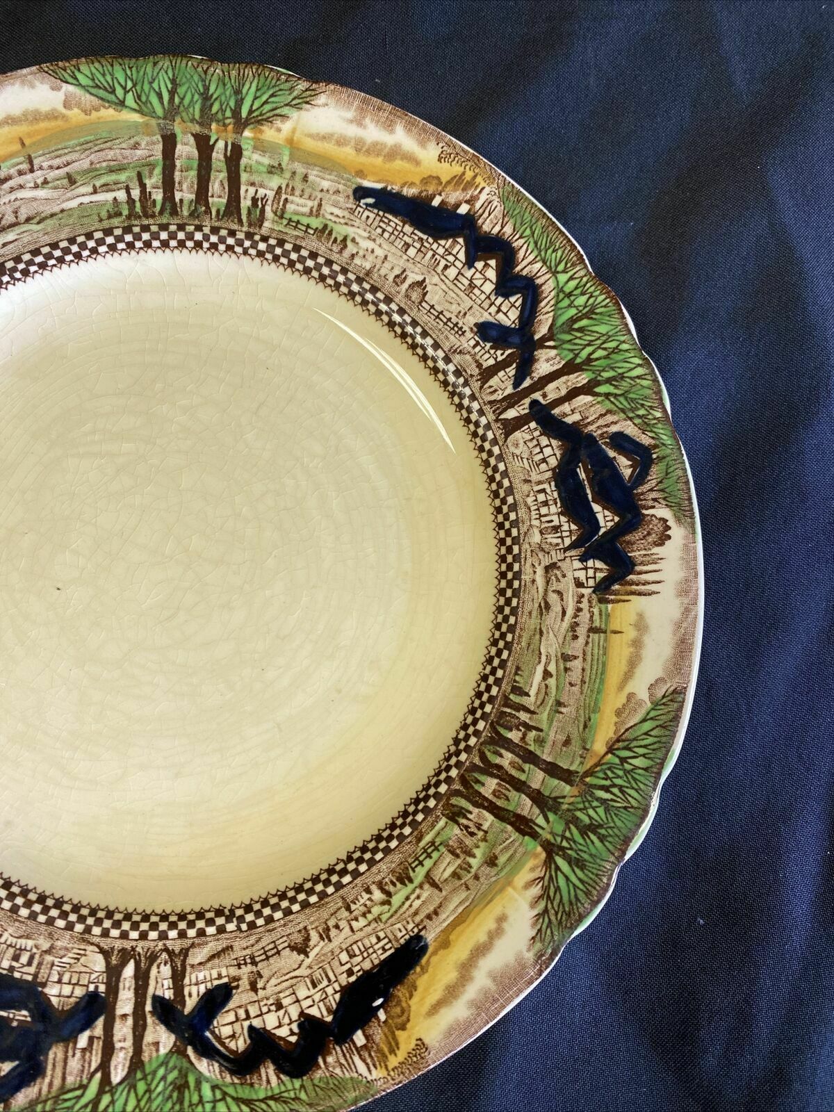 MYOTT Son & Co England's Countryside 2x 23cm Plates Vintage design - (7566)