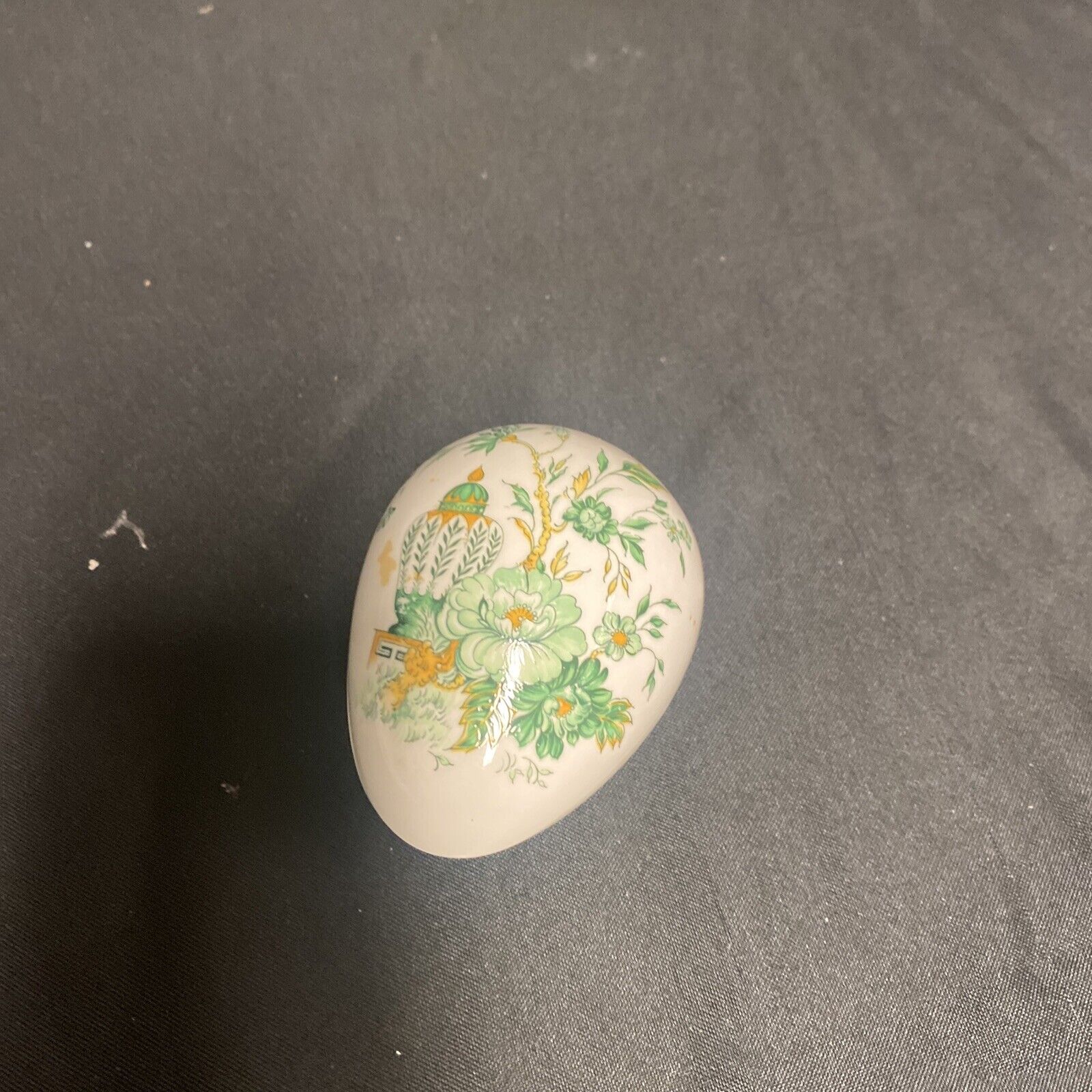 Trinket Box EGG - Coalport England Bone China Pretty Floral Egg - (9193)