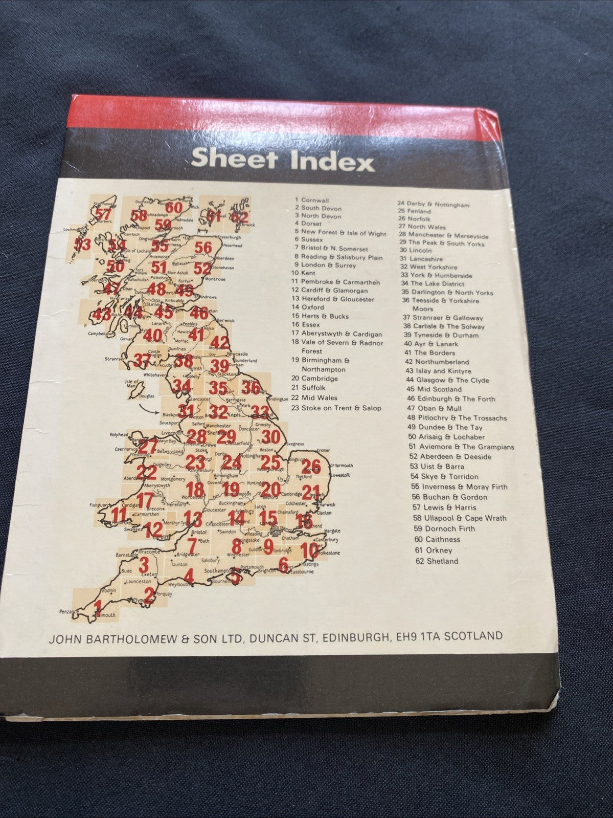 Herts & Bucks Bartholomew National Map 1:100 Scale #15 (1268)
