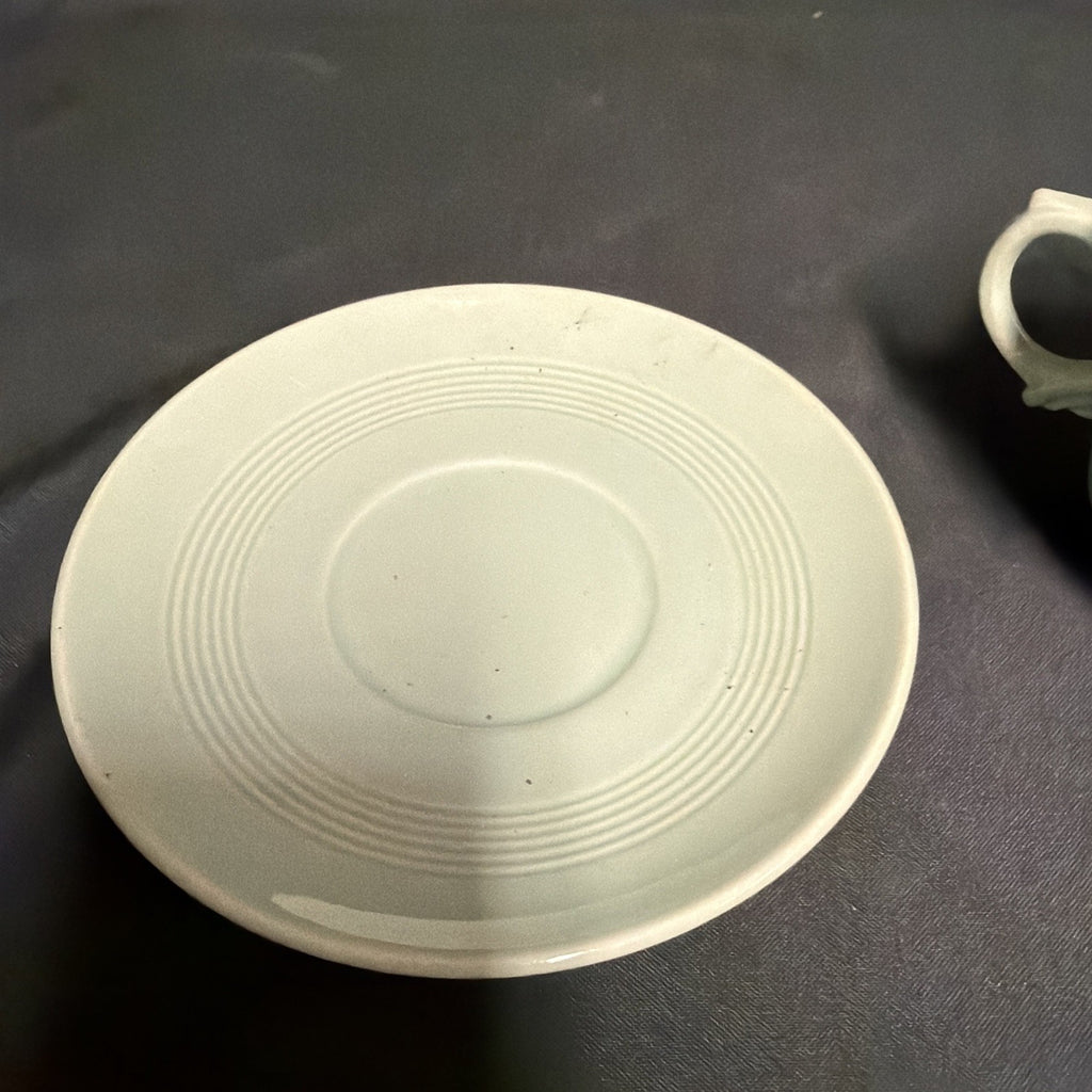 Wood's Ware Beryl Utility Green 1940's Large Breakfast Cup & Saucer x 1- (1921) 